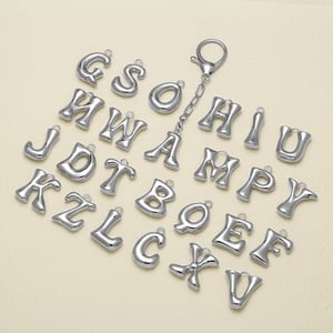 1 Piece Bubble Letter Copper Keychain h5 Picture3