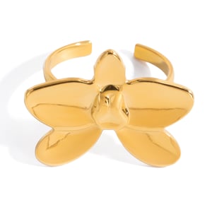 1 stuk romantische Phalaenopsis roestvrij staal goudkleurige dames statement ringen h5 