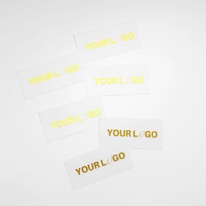 Customize LOGO Golden Hot Stamping Process  Crystal Label Transfer Sticker h5