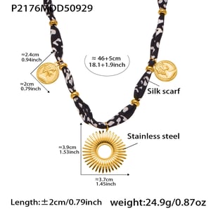 1 Piece Designable Circle Stainless Steel Gold Color Women's Pendant Necklaces h5
