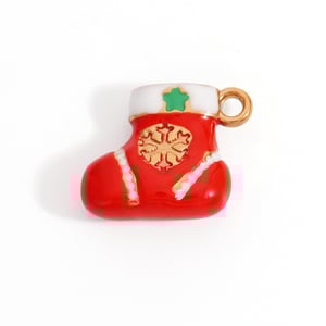 1 Piece DIy  Christmas Plant Glaze Stainless Steel Women‘s Pendant h5 Picture2
