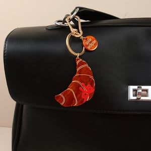 1 Piece  Retro Croissant  Acrylic Women's Bag Charms h5 Picture2