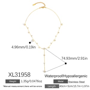 1 Piece Simple  Daily Heart Stainless Steel Women's Chain Necklaces h5