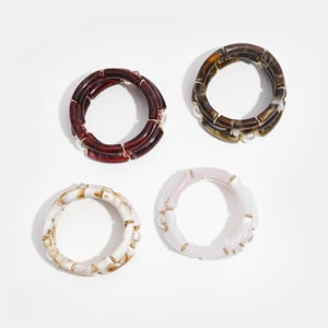 1 Set Retro Gradient Color Acrylic Bracelets Set h5 Picture5