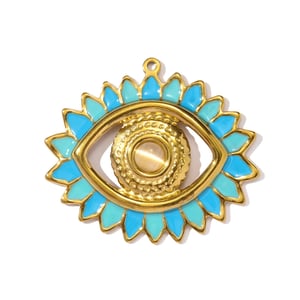 1 Piece Dazzling Devil's Eye Stainless Steel Women's Pendants h5