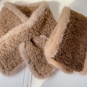 1 Piece Cute Mixed Color Rayon Plush Winter Scarf h5 Picture2