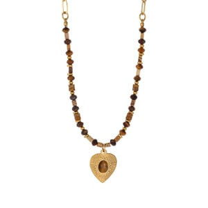 Collar con colgante clásico de elefante y piedras naturales para mujer (1 pieza) h5 Imagen2