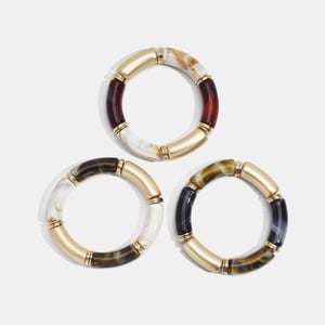 1 Piece Retro Gradient Color Acrylic Beaded Bracelet h5 Picture4