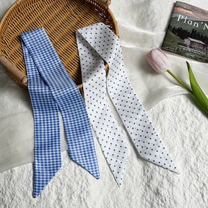 1 Piece Blue Series Classic Polka Dots Polyester Women's Bandana h5 Picture3
