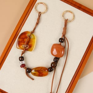 1 String Simple Series Retro Irregular Shape Resin Women's Bag Charms h5 Picture4