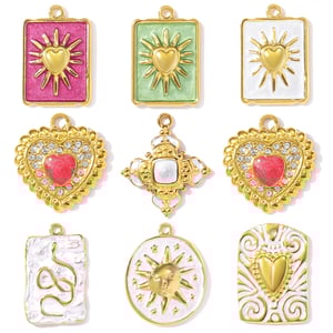 1 Piece Romantic Heart Stainless Steel Women's Pendants h5 Picture5