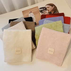 1 Piece Simple Solid Color Rayon Winter Scarf h5 Picture3