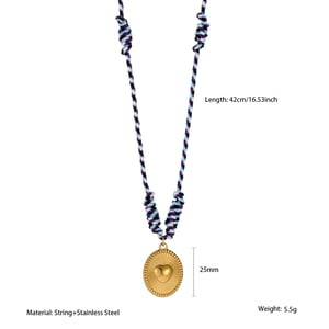 Collar con colgante clásico de luna de acero inoxidable para mujer, 1 pieza h5 