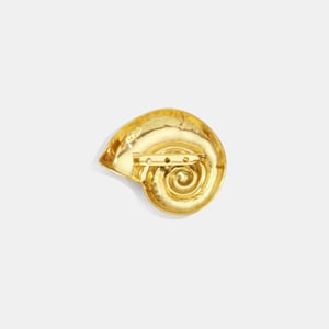 Broche en acier inoxydable doré en forme de coquillage (1 pièce) h5 Image5