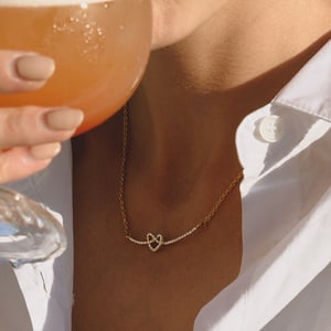 1 Piece Sophisticated Heart Stainless Steel Gold Color Women's Pendant Necklaces h5 Picture4