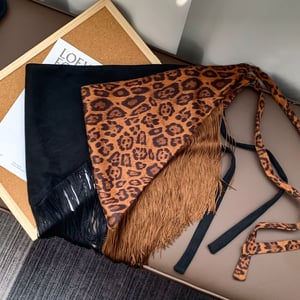 1 Piece Leopard Print Tassel Polyester Women's Bandana h5 Picture2