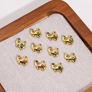 1 Piece Simple DIY Cute Elephant Stainless Steel Women's Pendants h5 Picture2