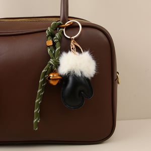 1 Fashion Furry  Cute Small Glove PU Women's Bag Charms h5 Picture4