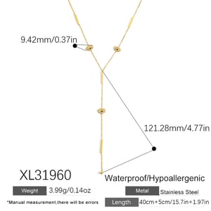1 Piece Simple Devil's Eye Star Moon Stainless Steel Women's Chain Necklaces h5