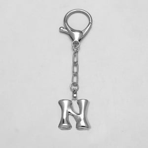 1 Piece Bubble Letter Copper Keychain h5
