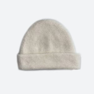 Bonnet tricoté en laine mélangée de couleur unie, 1 pièce h5 