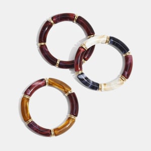 1 Piece Retro Gradient Color Acrylic Beaded Bracelet h5 Picture5