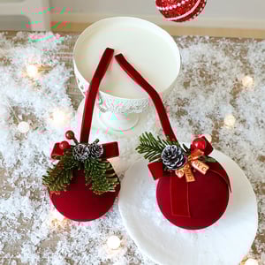 1 Piece Christmas Red Flocking Party Supplies h5 Picture4