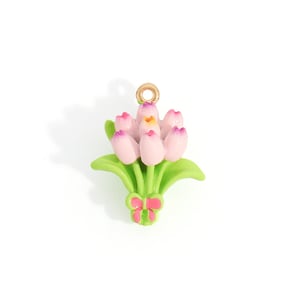 1 pièce DIY mignon fleur animal tortue nourriture oiseaux corail femmes pendentifs h5 Image5