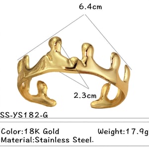 Damla Şeklinde Paslanmaz Çelik Altın Renkli Bileklik Seti h5 