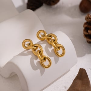 Boucles d&#39;oreilles pendantes en acier inoxydable (1 paire) h5 Image3