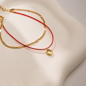 1 stuk romantische hartvormige roestvrijstalen goudkleurige damesbedelarmbanden h5 Afbeelding5