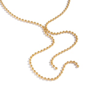 1 pièce de chaîne de perles en forme de Y en acier inoxydable couleur or h5 Image5