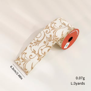 1 Piece Christmas Gold Stamp Velvet Ribbon Party Supplies h5 