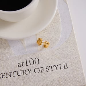 1 Piece Modern Hollowed-out Stainless Steel Gold Color Women's Gemstone Rings h5 Picture5