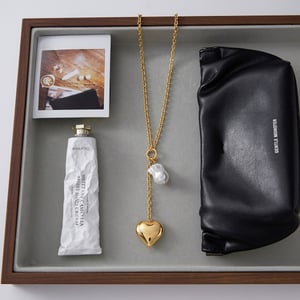 1 Piece Gorgeous Heart Stainless Steel Gold Color Women's Pendant Necklaces h5 Picture5