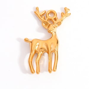 1 Piece DIy  Christmas Plant Glaze Stainless Steel Women‘s Pendant h5 Picture4