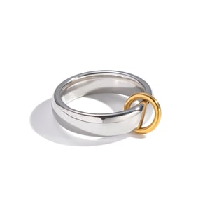 Bague minimaliste en acier inoxydable multicolore (1 pièce) h5 Image5
