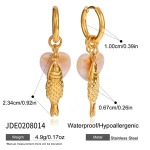 1 Pair Elegant Irregular Shape Stainless Steel Gold Color Women's Drop Earrings h5 Picture2
