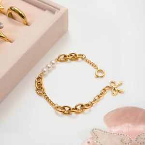 1 stuk romantische strikknoop roestvrij staal goudkleurige dames bedelarmbanden h5 Afbeelding6