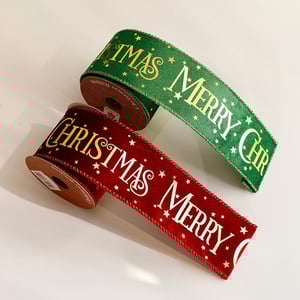 1 Piece Christmas Gold Stamp Velvet Ribbon Party Supplies h5 Picture2