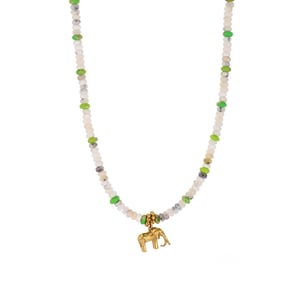 Collar de cuentas para mujer con piedras naturales brillantes de 1 pieza h5 Imagen6