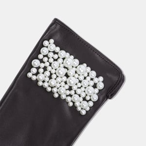 1 paire de gants élégants unis à perles pour femmes h5 Image4