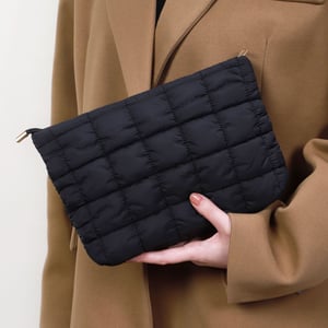 1 Stück einfarbige, geknitterte, wolkenförmige Kosmetiktasche für Damen h5 Bild3