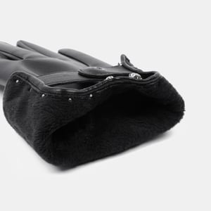 1 paire de gants pour femmes en PU ajouré, couleur unie, style punk h5 Image4