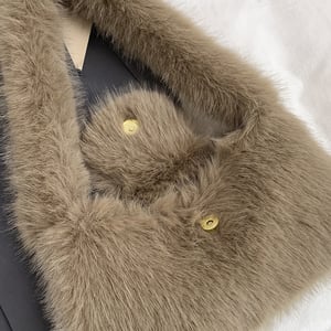 Sac à bandoulière femme 1 pièce, motif cœur mignon et duveteux h5 Image3