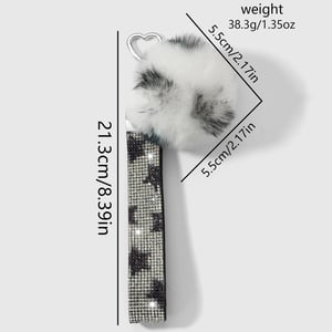 1 Piece Retro Leopard Plush Ball Bag Charm h5 Picture2