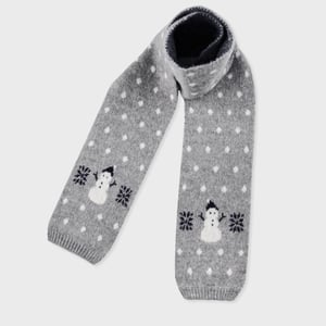 1 Piece Snowmen Double-faced Wool Women's Winter Scarves h5