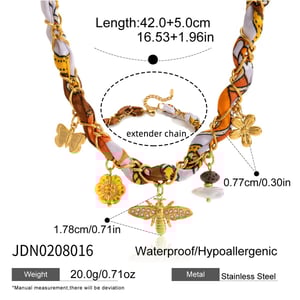 1 Piece Chic Bee Stainless Steel Gold Color Women's Pendant Necklaces h5 Picture2