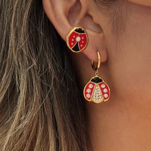 Vivid Beetle Stainless Steel Gold Color Women's Jewelry Sets h5 Picture4