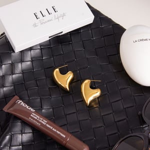 1 Pair Romantic Chunky Heart Stainless Steel Gold Color Women's Stud Earrings h5 Picture4